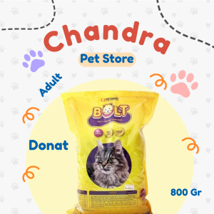 BOLT CAT ADULT 800 GR KEMASAN REPACK & FRES PACK - MAKANA KUCING DEWASA KEMASAN 800 GR BERGIZI SEHAT DAN VITAMIN DENGAN 3 VARIAN RADA DAN BENTUK MENARIK yG DI SUKAI KUCING - DRY FOOD BOLT PAKAN KUCING DEWASA 800 GR KONDISI SELALU BARU