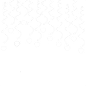 Romantical Heart Shape Hanging Swirls Streamers For Mother Day And Anniversary Party Decoration Supply 30Pieces