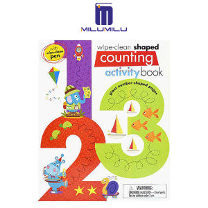 milu My Awesome Alphabet Counting Childrens 1-20 Wipe-Clean Shaped Activity Book