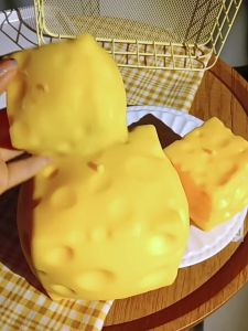 Squishy Cheese Toy Slow Rising Soft Squeeze Sensory Fidget Stress Relief Gift Kids Play