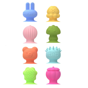Silicone Sensory Texture Suction Cup Toy 8Pieces For Stress Reduction and Hand Relaxing Great for Office Adult Student