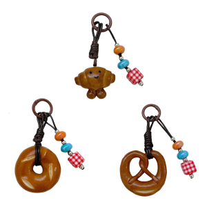 Sáng Tạo Sô Cô La Pretzel Bánh Mì Keychain Phong Cách Móc treo chìa khóa Quyến Rũ Xách Tay phụ kiện mặt dây gắn túi Cho dễ dàng mang theo