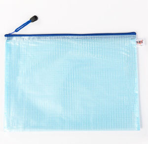 A4 Plastic Envelopes Zipper Bag File Storage Pouch Envelope Document Bag Waterproof Mesh Pouch Pen Bag