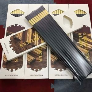 Giá sỉ Combo 10 đôi đũa nhựa phíp khảm vàng chống mốc chống trơn