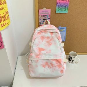 Balo thời trang Hàn Quốc phong cách Ulzzang dễ thương Cặp sách đựng laptop họa tiết galaxy màu loang sắc màu đẹp rẻ
