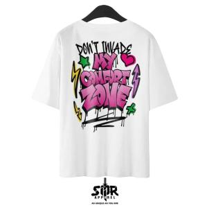 SMR APPAREL- Kaos over sizekaos over size keren Dont INVADE MY COMFORT ZONE Cotton Combed 24s