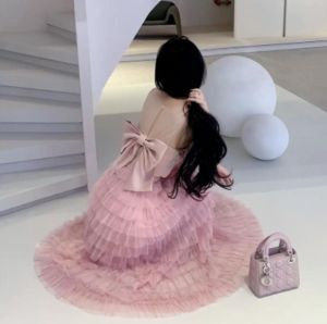 #COD Lace Skirts For Women Korean Elastic High Waist A-line Thin Large Swing Tutu Tulle Skirt Long Skirt