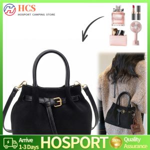 Elegant Women Crossbody Bag Made of Faux Suede for Travel and Office with Multiple Compartments