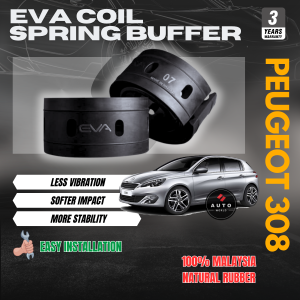 EVA Coil Spring Buffer PEUGEOT 308 Cushion Buffer Spring Rubber Stopper Spring (Front & Rear SET) 100% Getah asli