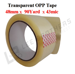 Opp Tape Transparent  48MM x 90Yard x 40Micron [T3-8000] /43Micron Clear Packaging Tape/Adhesive Tape