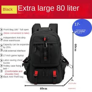 Quảng Đông A♢COD 50/60/80L Balo du lịch nam chống nước Balo đựng laptop 15.6/17/18 inch balo nam đi làm quần áo balo đa năng3/20