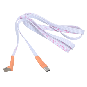 Loại USB C 90 độ góc cạnh phẳng cáp linh hoạt 10W sạc nhanh 1.5mm Thiết kế mỏng cho điện thoại thông minh Máy chơi game