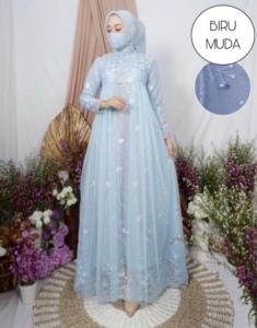 GAMIS MEWAH BARU TERLARIS / GAMIS PESTA / GAMIS AULIA TILE MUTIARA BORDIR GLITER / GAMIS TERBARU