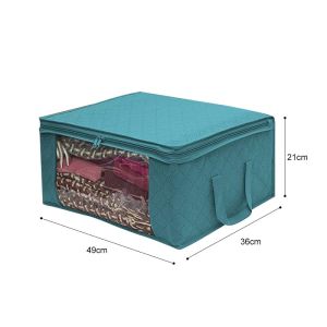 Foldable Storage Bag Large Capacity Non-Woven Closet Clothes Storage Box With Zipper For Clothes and Blankets