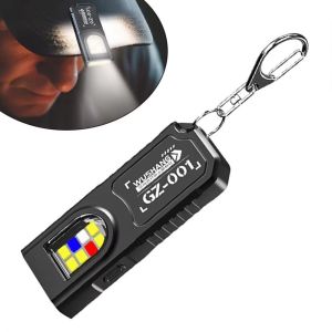 GTRBFDS USB Rechargeable Keychain Flashlight Multifunctional High Bright Flashlight with COB Mini Waterproof Keyring Light Camping Walking