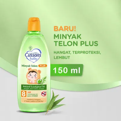 Cussons Baby Minyak Telon Plus – Kehangatan dan Perlindungan Efektif dari Gigitan Nyamuk hingga 8 Jam