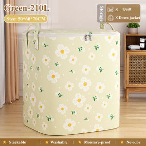 210L Daisy Storage Bag Large Capacity Clothes Storage Clothes Organizer Quilt Blanket Foldable Wardrobe Organizer 收納袋