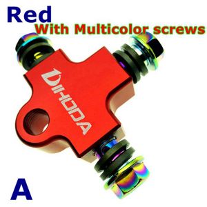 อะแดปเตอร์3ทางสำหรับสายท่อยางเบรกไฮดรอลิกแบบปรับแต่งรถจักรยานยนต์แบบสากลข้อต่อท่อ CNC ตัวทีออฟข้อต่อที