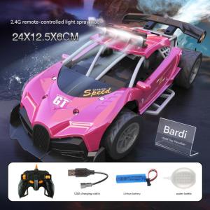 2.4G Remote Control Spray Light Racing Car/Childrens Toy Simulation Sports Car Model/Sports Car Drifting High-Speed Lighting and Sound Effects
