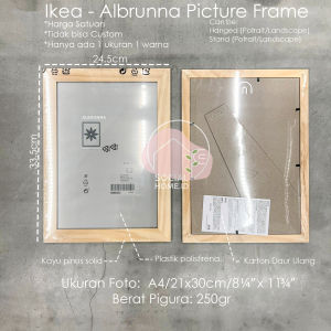 Ikea Albrunna A4 Bingkai Foto Picture Frame Kayu Pinus 21 x 30 cm 21x30cm  8 x 11" 8x11"