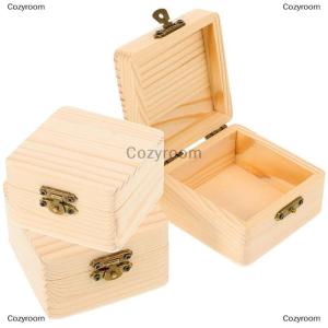 [COD] Cozyroom กล่องเก็บของไม้ธรรมชาติขนาด8x8x4.7ซม. กล่องของขวัญกล่องเก็บของกระจุกกระจิกในบ้าน