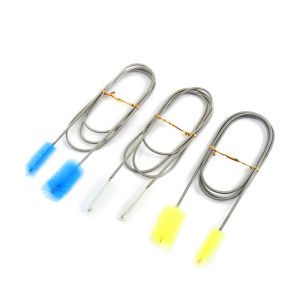 155cm Long Aquarium Cleaning Brush for Water Filter Pump Stainless Steel Flexible Bent Tube Double Head Washing Water Air Tube Pipe Hose Cleaner For Fishtank Accessories Water pipe brush Aquarium Cleaning Tools for Fishtank Household cleaning