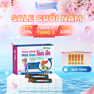 Thanh nhiệt mát gan hỗ trợ các triệu chứng rôm sẩy mẩn ngứa hộp 20 ống
