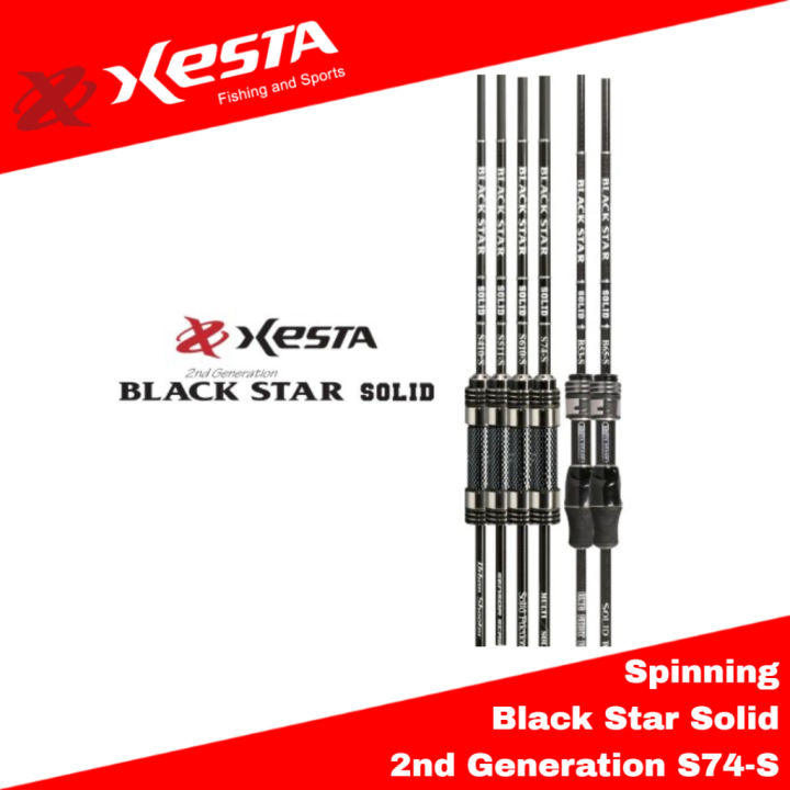 ゼスタ　XESTA MULTI Solid S74-S Xesta Spinning Rod Black Star Solid 2nd Gen S74-S Multi Solid