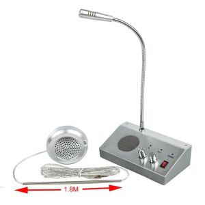 CYSSJF Wireless 2 Way Window Intercom Speaker Anti-Interference Mic for Office/Counter/Hospital/Classroom/School (E340)
