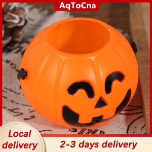 [COD] AqToCna Ship within 24 hours Halloween Party Props Plastic Pumpkin Bucket Decorate Halloween Decoration
