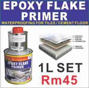 EPOXY FLAKE PRIMER WISION ( 1 LITER ) WP FLAKE PRIMER FINISHING /EPOXY TOP PAINT FOR FLAKE COLOURS FLOOR / 1L /m