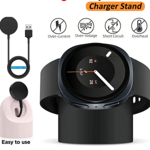 Silicone Desktop Charging Holder for Samsung Galaxy Watch 9 40mm 44mm Ultra2 47mm Smartwatch Charger Base