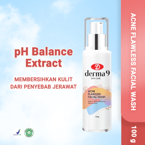 Acne Flawless Facial Wash - Sabun Khusus Wajah Berjerawat - By Derma9