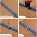 (ZIKF) PVC Pipe with Double Hole Plastic Conduit with Pipe Clamp Conduit Clamp U PVC Clip 2 Hole (50 Pieces). 