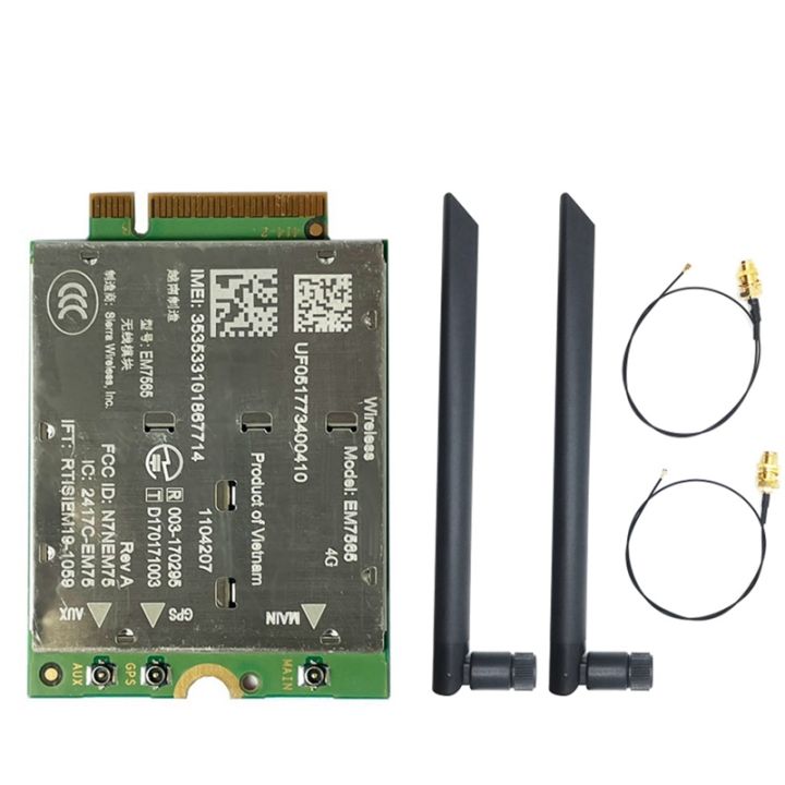 [sillyshuai]EM7565 4G LTE Module+ 2X 8DB Antenna Kit for Laptop ...
