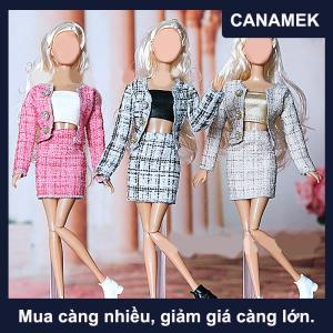 【CANAMEK】 1 bộ 30cm thời trang búp bê Quần áo thời trang ba mảnh phù hợp với 1:6 đa khớp búp bê ăn mặc phụ kiện