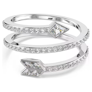 Swarovski 100% S925 Sterling Silver Idyllia Mixed Cut Silver "Arrow" Diamond Ring Fashionable Womens Ring Valentines Day Gift (JZ-22236890654745)
