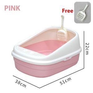 Large Capacity Cat Litter Box High Wall Cat Litter Tray Cats Toilet Anti Splash Cat Tray Gift scoope semi-closed