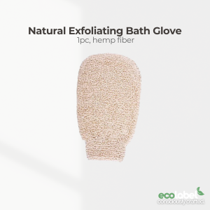 Eco-friendly Natural Exfoliating Bath Glove Scrub Hemp Jute Fiber Biodegradable Compostable Sustainable Plant-based