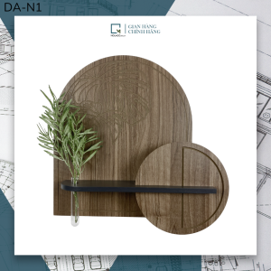Kệ gỗ decor treo tường trang trí bàn học phòng khách nhà bếp để sách không cần khoan Molago - DA