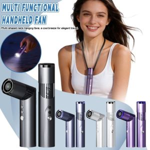 VIVIDI LED Display Summer Portable Handheld Fan USB Charging 199-Speed Settings Foldable Mini Fan with Flashlight Function Pocket Fan For OutdoorOffice
