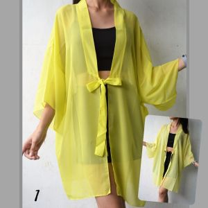 CHIFFON KIMONO Summer Cover Up Summer Attire Beachwear(S M L XL 2XL 3XL 4XL)