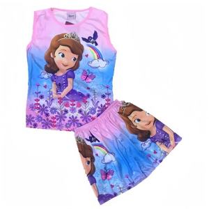 COCO Baby & Kids Character/Sofia Terno Sando+Shorts For Girls Set