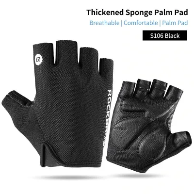 ROCKBROS S106 Bike Glove Half Finger Sarung Tangan Sepeda Motor Outdoor Sport 2 Warna Anti UV Unisex