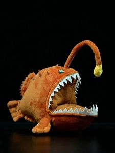 Soft Realistic Lantern Fish Plush Toy Simulation Monkfish Cute Lophiiformes Ocean Animal Doll Birthday Gift For Kids2026