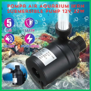 COD Taffware Pompa Air Aquarium Ikan Submersible Pump 12V 22W - Pompa Air Aquarium Ikan