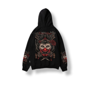 Sweater Pullover Hoodie Memphisorigins Tomoe Gozen / Hoodie Memphis origins Tomoe Gozen / Hoodie Pria Wanita Tema Jepang Japan Memphis Origins Warna hitam