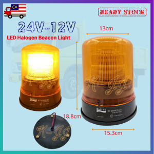 12V/24V Yellow LED Emergency Warning Light Flashing Beacon Light Yellow Strobe Turning Light Lorry Trailer Truck Bus