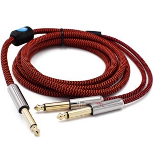 GOLLEY LION 1/4 Inch Mono TS to 2x 6.35mm Audio Cable for Electronic Guitar Organ Mixer Console Amplifier