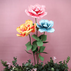 RISEDOT 3D Simulated Magnolia Flower 30/50CM Large-scale Foam Simulation Flower Photography Props Foam Magnolia Wedding Backdrop